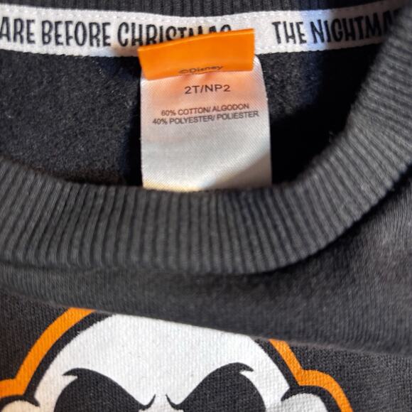 Disney The Nightmare Before Christmas Jack Skellington Sweatshirt Toddler Sz 2T - Picture 3 of 5